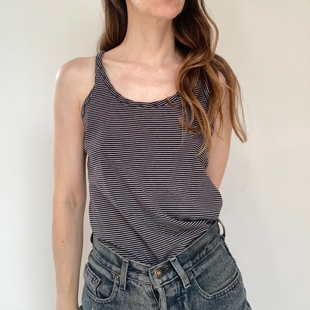 Pretty tank top tank top t.shirt striped sailor stripes H&M T36 Small